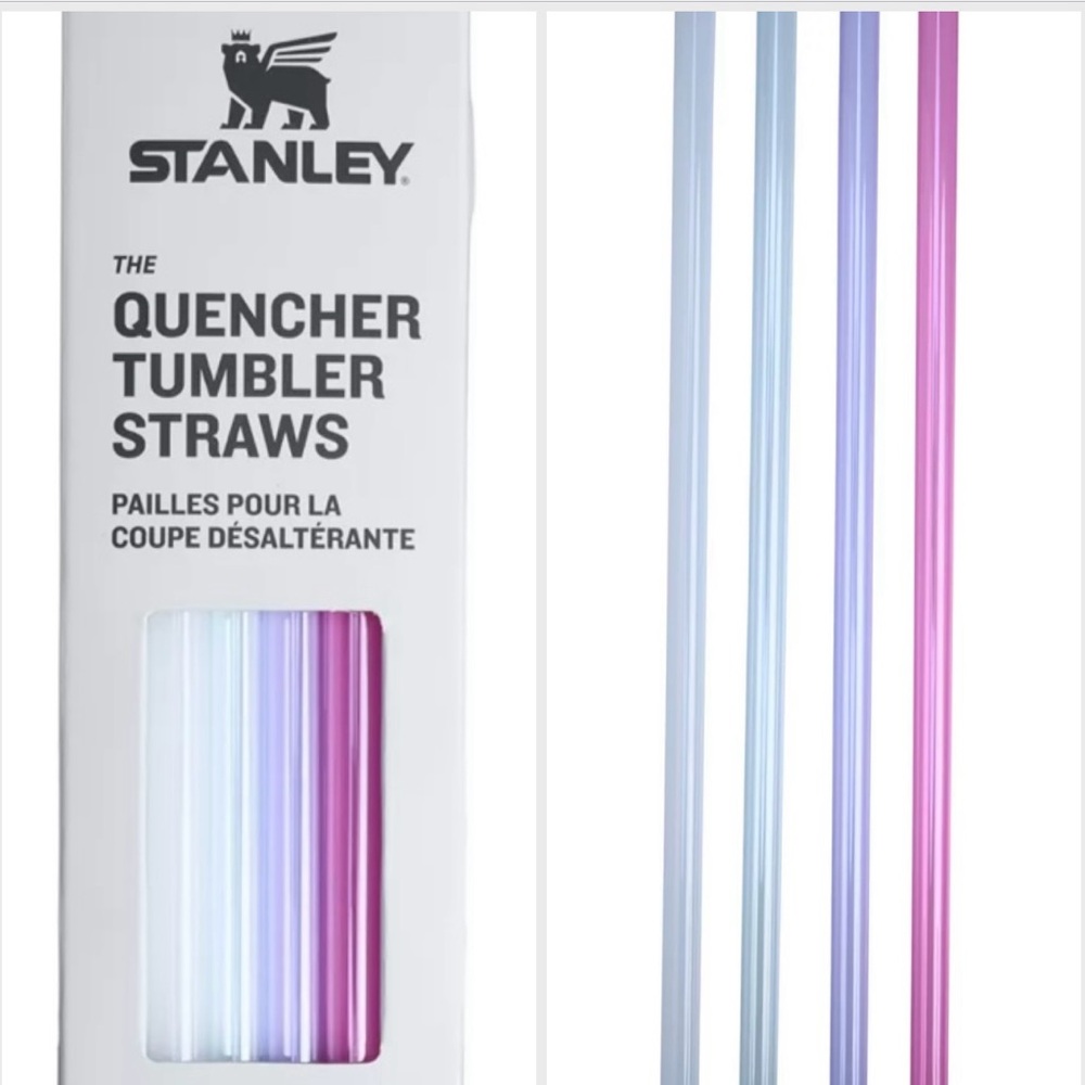 Stanley Quencher Tumbler Straws Set / Pink and Blue / 12” / 40 oz. / NEW in box